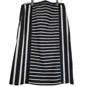 J. Crew No 2 Pencil Skirt in Black/Cream Size 2 Fully Lined